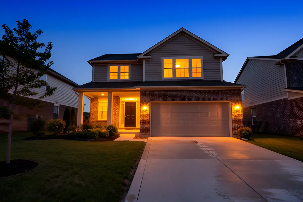 Suburban twilight — result